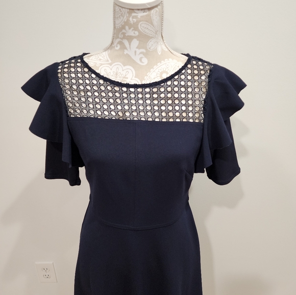 Taylor Navy Dress Size 4 - Picture 2 of 8